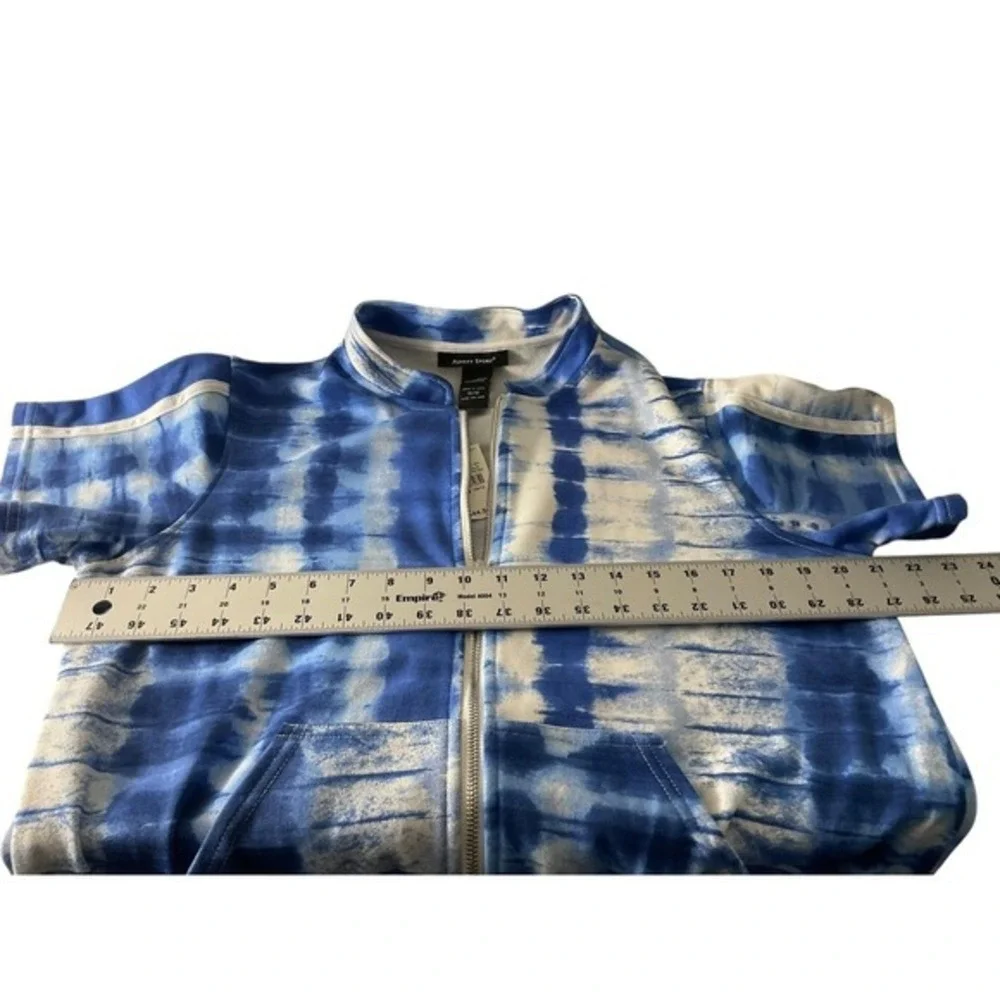 Ashley Sport Women Blue Tie Dye Tracksuit Set Zip‎ Jacket Cropped Joggers 10/12